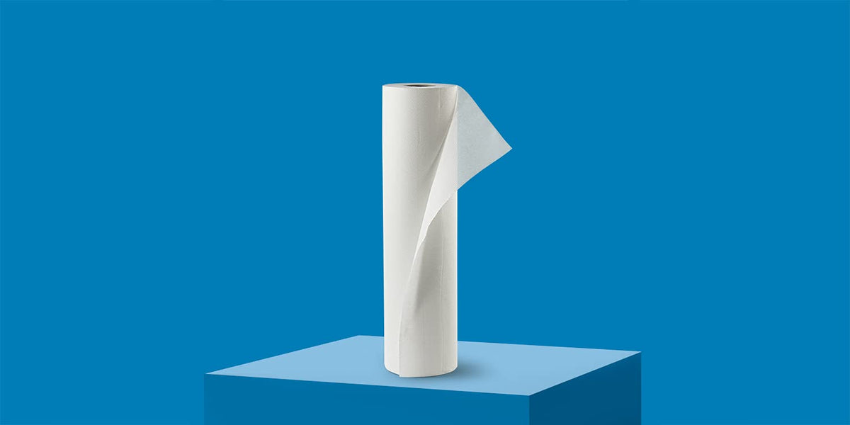 AmazonCommercial Paper Hygiene Couch Rolls, 2-ply Premium, 9 Rolls (1 pack), 50 Metres / 143 Sheets per Roll, Sheet Size: 34 cm x 49.2 cm