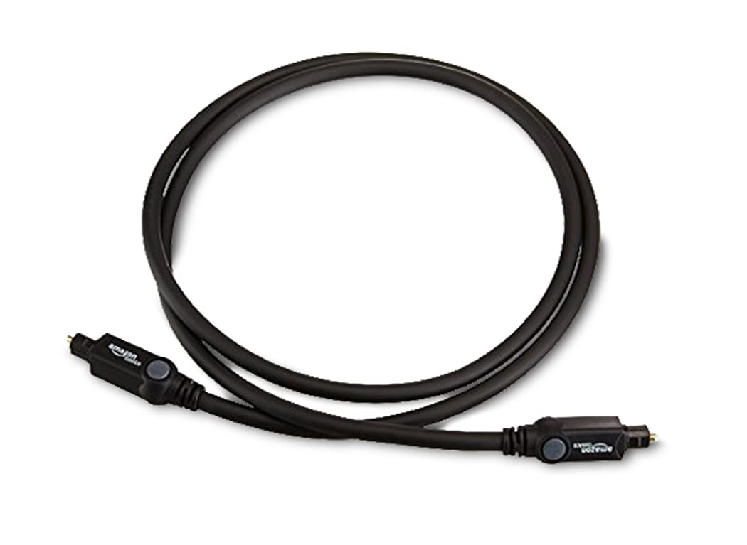 Amazon Basics Toslink Digital Optical Audio Cable, Multi-Channel, for Audio System, Sound Bar, Home Theatre, Gold-Plated Connectors, 3 m, Black