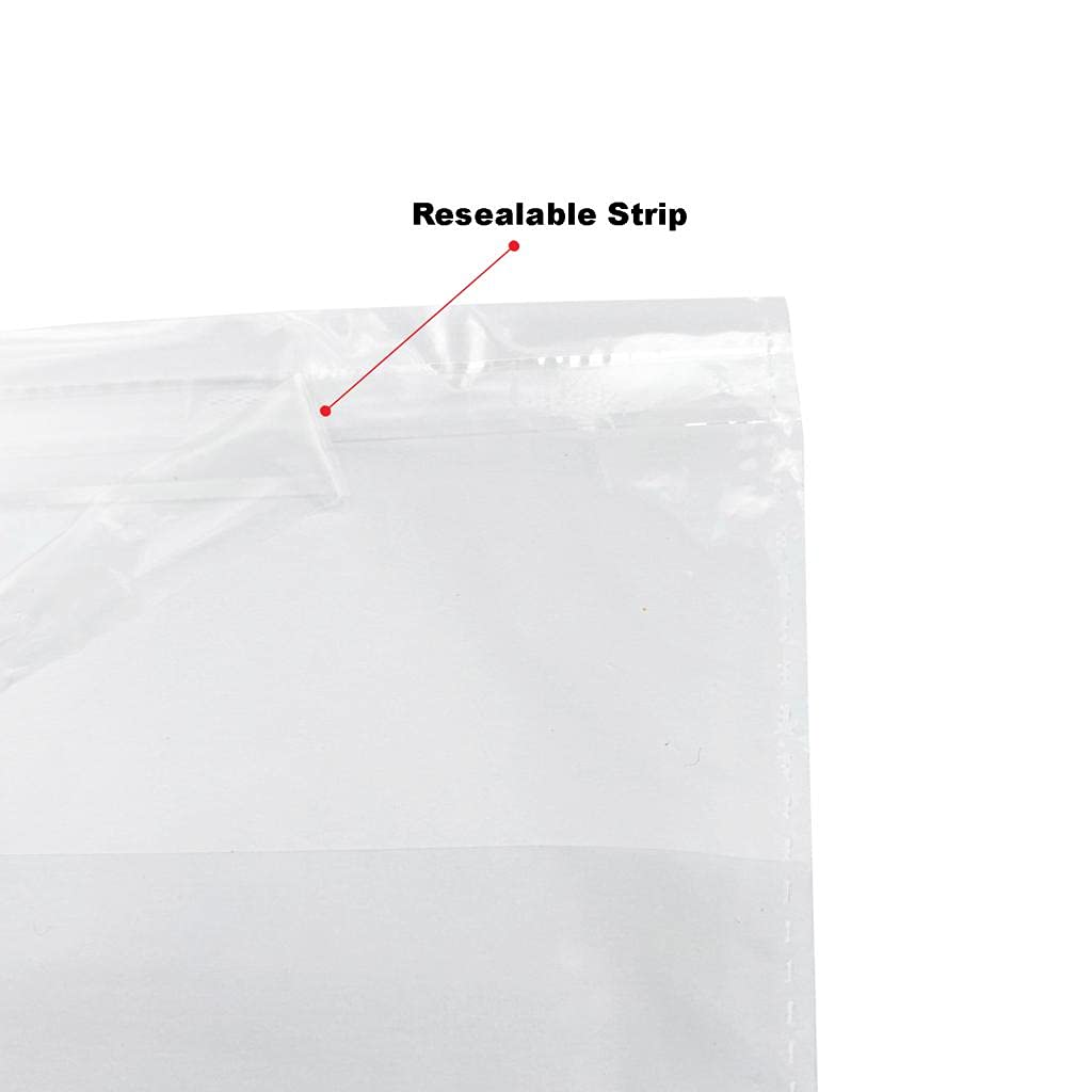 JeeJaan® 100 Pcs of Shirt Packaging Bags 12 x 16 in Clear Garment Bag 305 x 405 mm Polypropylene Bags