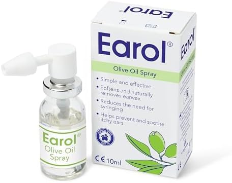 Earol Olive Oil Ear Wax Removal Spray, Clinically Proven, 10ml (Pack of 2)