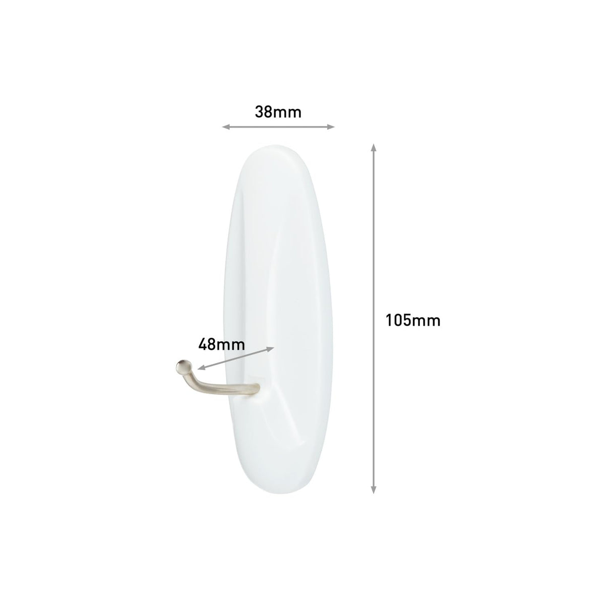 Command Broom Grippers, White, 2 Hooks and 6 Adhesive Strips