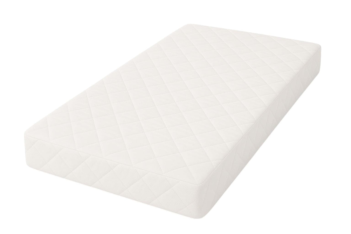 Travel Cot Mattress 95 x 65 x 7.5 cm – Fits Red Kite, Hauck, Graco – Quilted Breathable & Anti-Allergenic Polycotton Cover – Firm Foam Support, Removable Cover – UK Made
