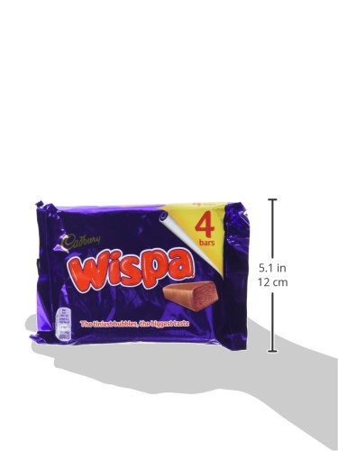 Cadbury Wispa Chocolate Bar, Smooth Milk Chocolate, 4 x 27.9 g (Pack of 1)
