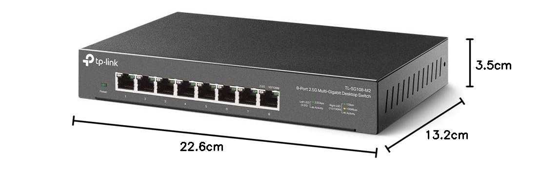 TP-Link TL-SG105S, 5 Port Gigabit Ethernet Network Switch, Ethernet Splitter, Hub, Desktop and Wall-Mounting, Sturdy Metal, Fanless, Plug and Play, Energy-Saving