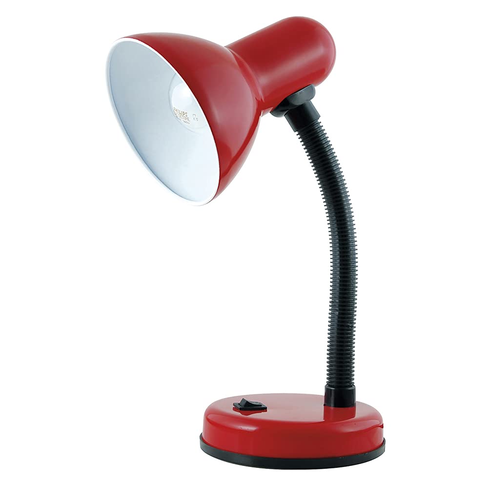 HOMELIFE 35w 'Classic' Flexi Desk Lamp with Versatile Flexible Neck - Integral On/Off Switch - Approx. 34cm Height - L958BK - Onyx Black