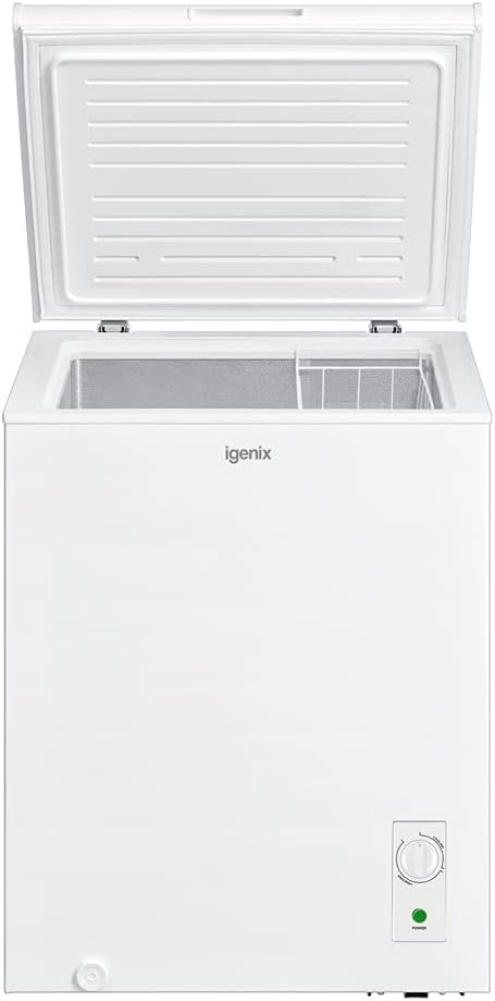 Igenix IGCF0198W Freestanding Chest Freezer, 198 Litre, White