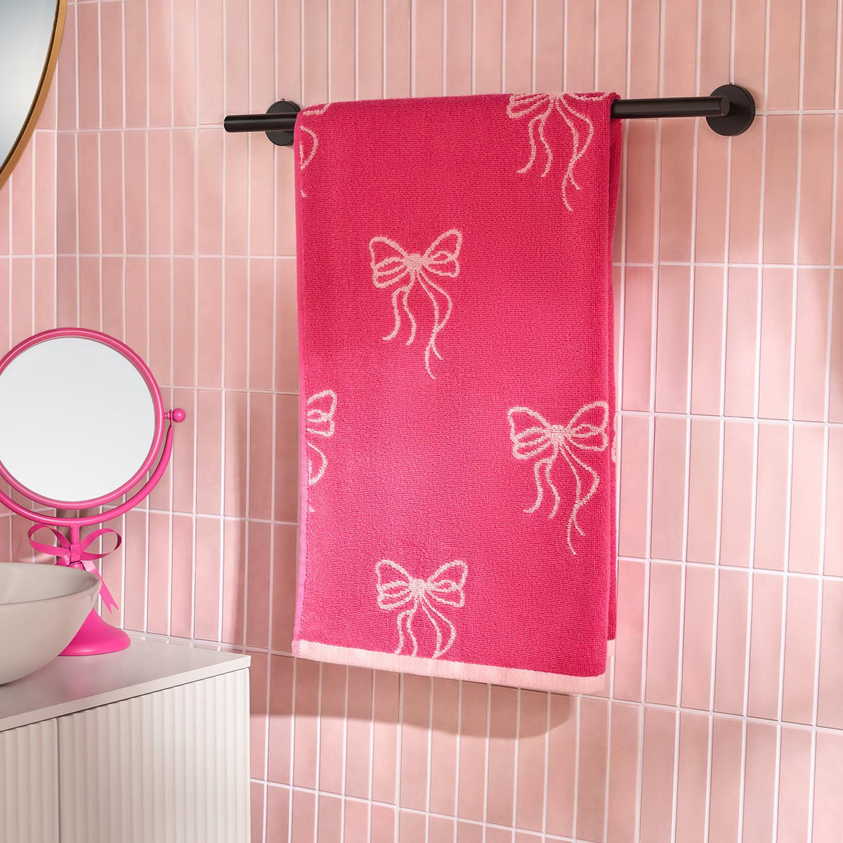 OHS Bows Towels 100% Premium Cotton Highly Absorbent Hand Bath Towel Sheet