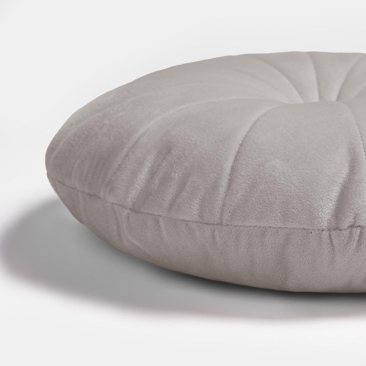 OHS Velvet Filled Cushion Round Bedroom Decor Scatter Chair Sofa Button Pillow