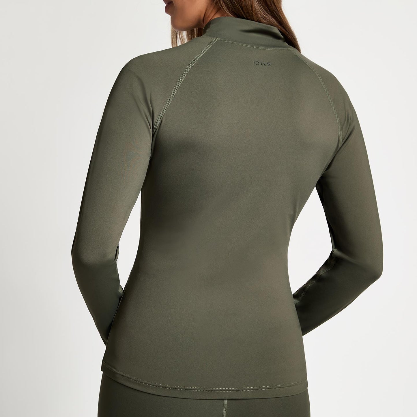 OHS Zip Up Top Long Sleeve Quick Dry Activewear JacketGym Workout Fitness Sports