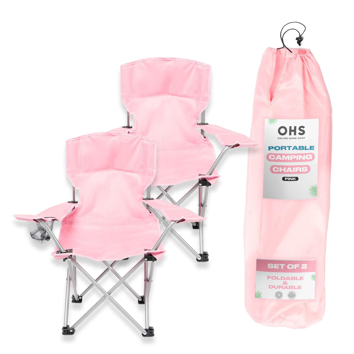 OHS Outdoor Camping Chair Folding Portable Picnic Garden Seat