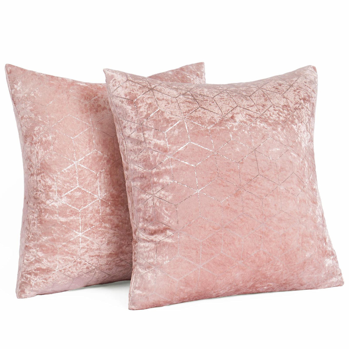 Velvet Cushion Covers Metallic Luxury Geometric Set of 2 or 4 Sofa Chair Inserts