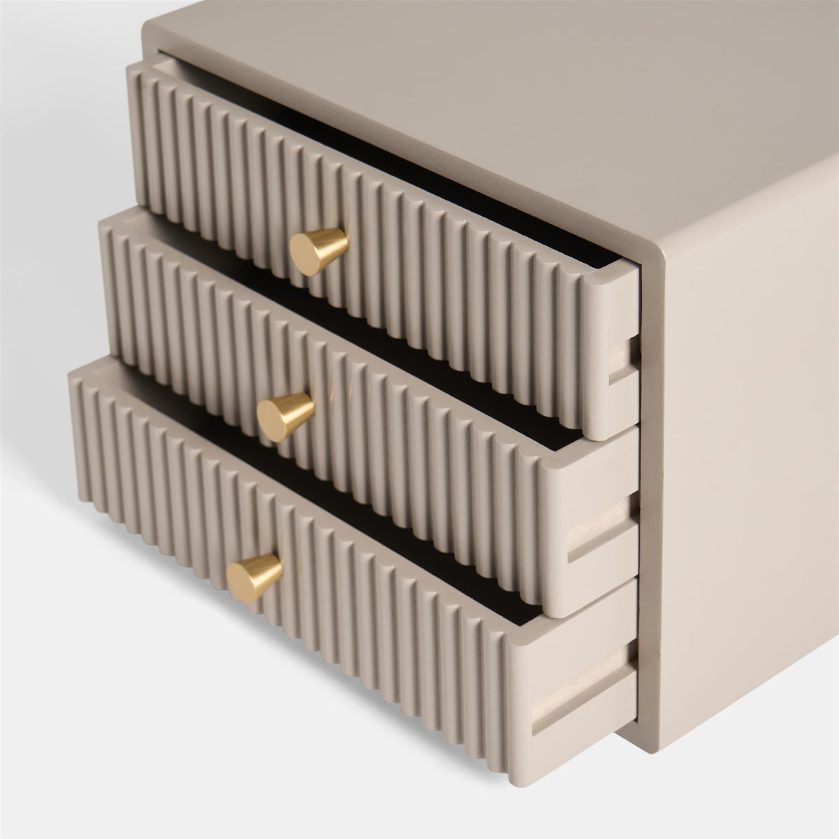 OHS Ribbed Desktop Drawers Organiser Freestanding Tabletop Cabinet Storage Unit