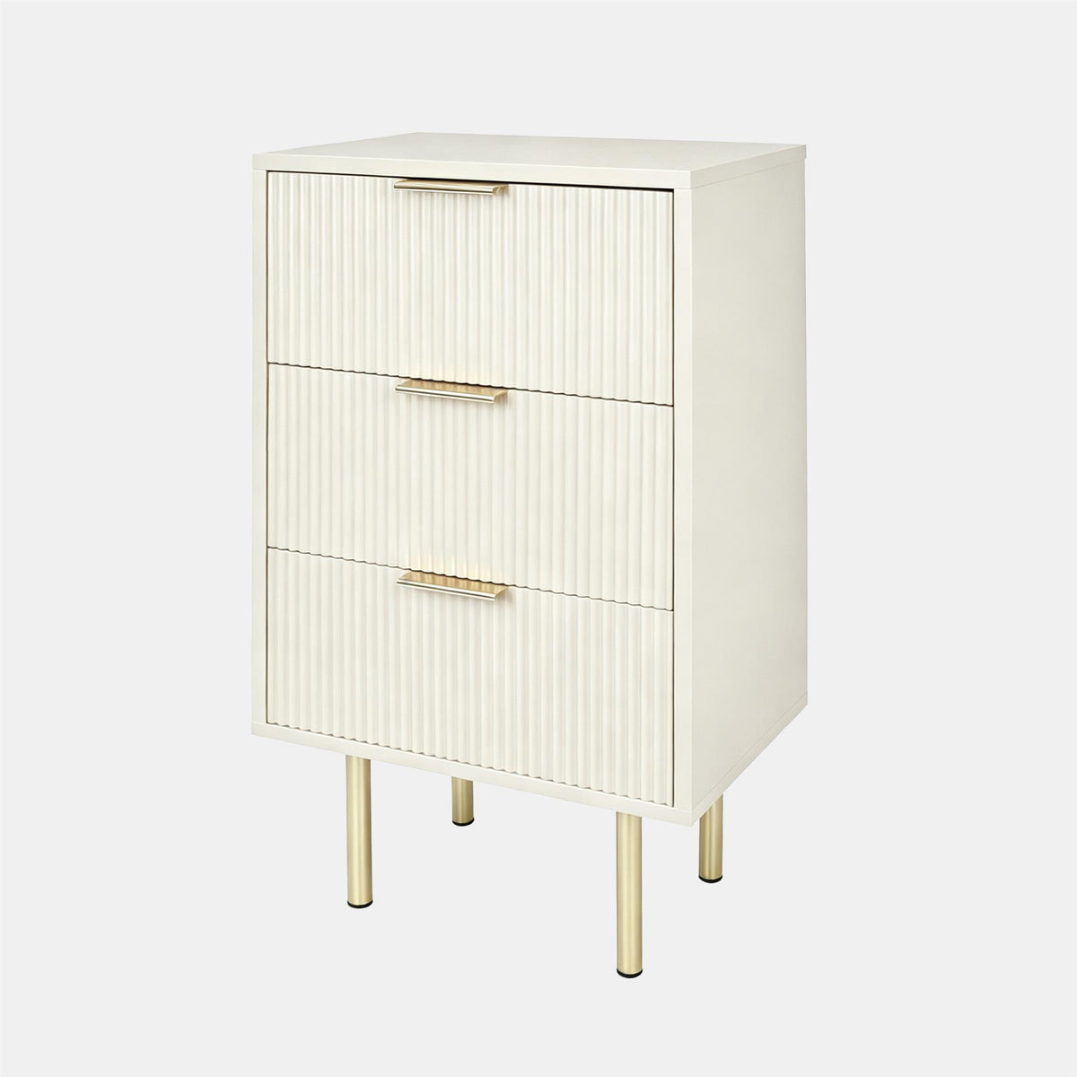 OHS Ribbed Drawer Unit Bedside Table 3/4/5/6 Draw Cabinet Nightstand Sideboard