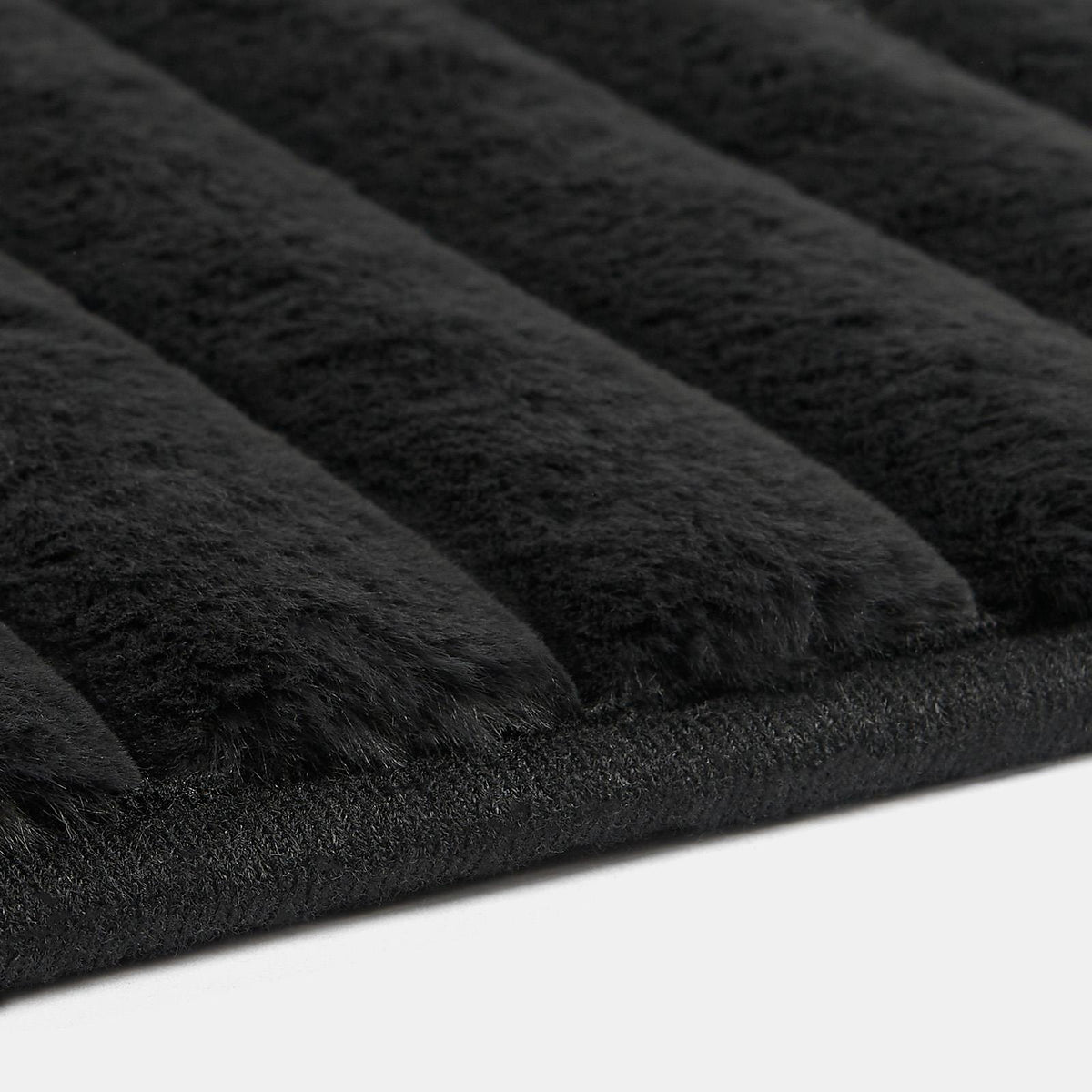 Faux Fur Rug Living Room Ribbed Large Mat Luxury Carpet Anti Slip Floor Runner