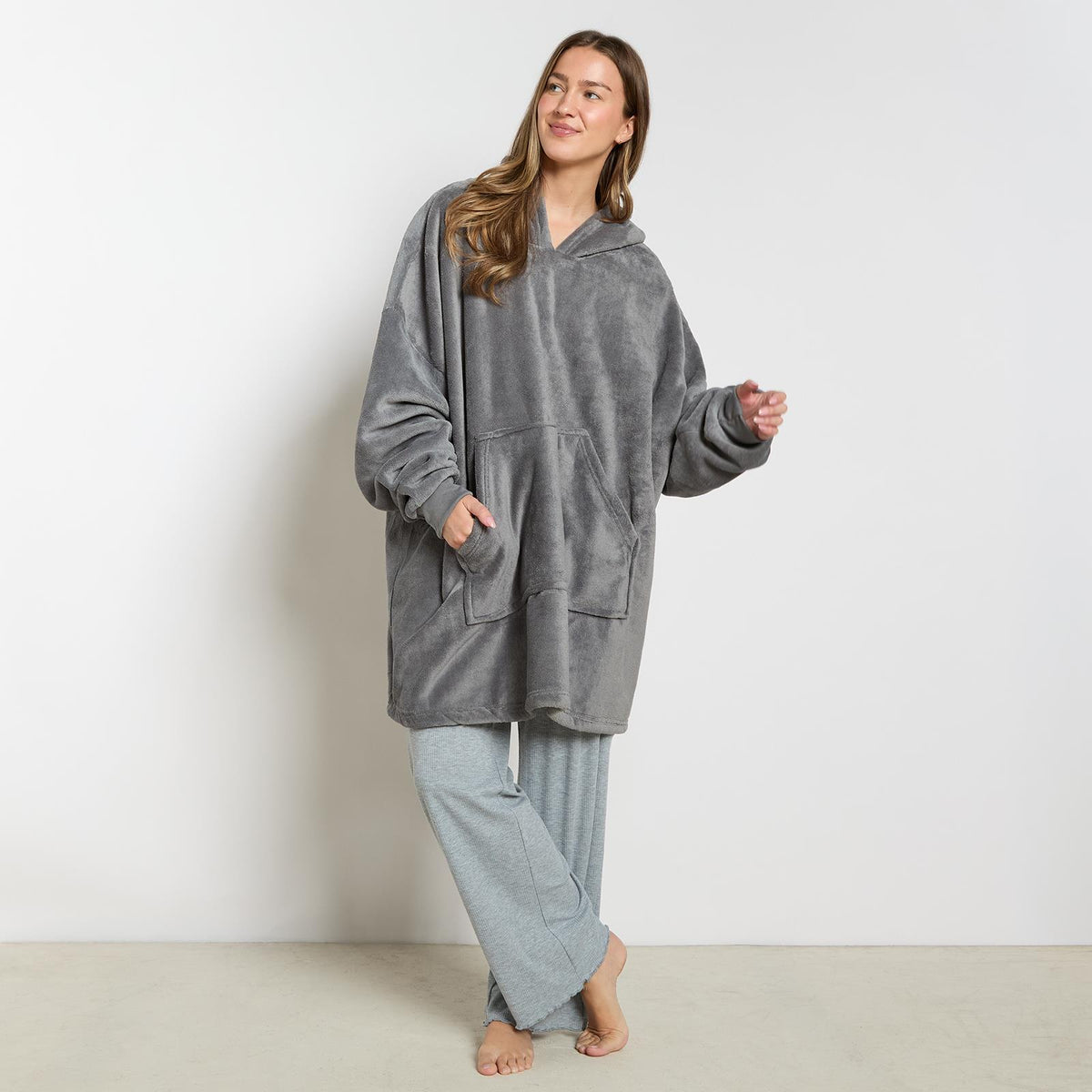 OHS Hoodie Blanket Oversized Ultra Plush Sherpa Giant Big Hooded Sweatshirt