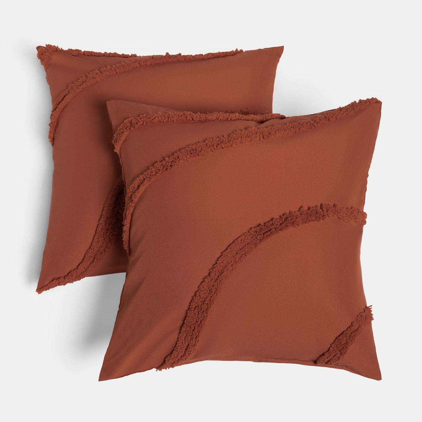 OHS Tufted Contour Cushion Covers 2 Pack Decorative Square Pillowcases