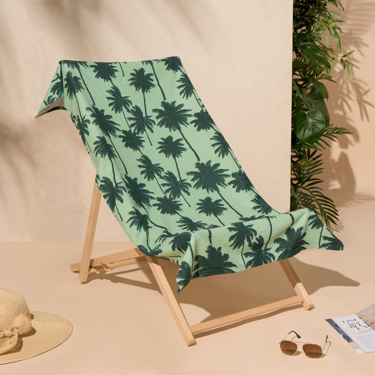 OHS Print Beach Towel Microfibre Quick Dry Bath Holiday Gym Travel Sport