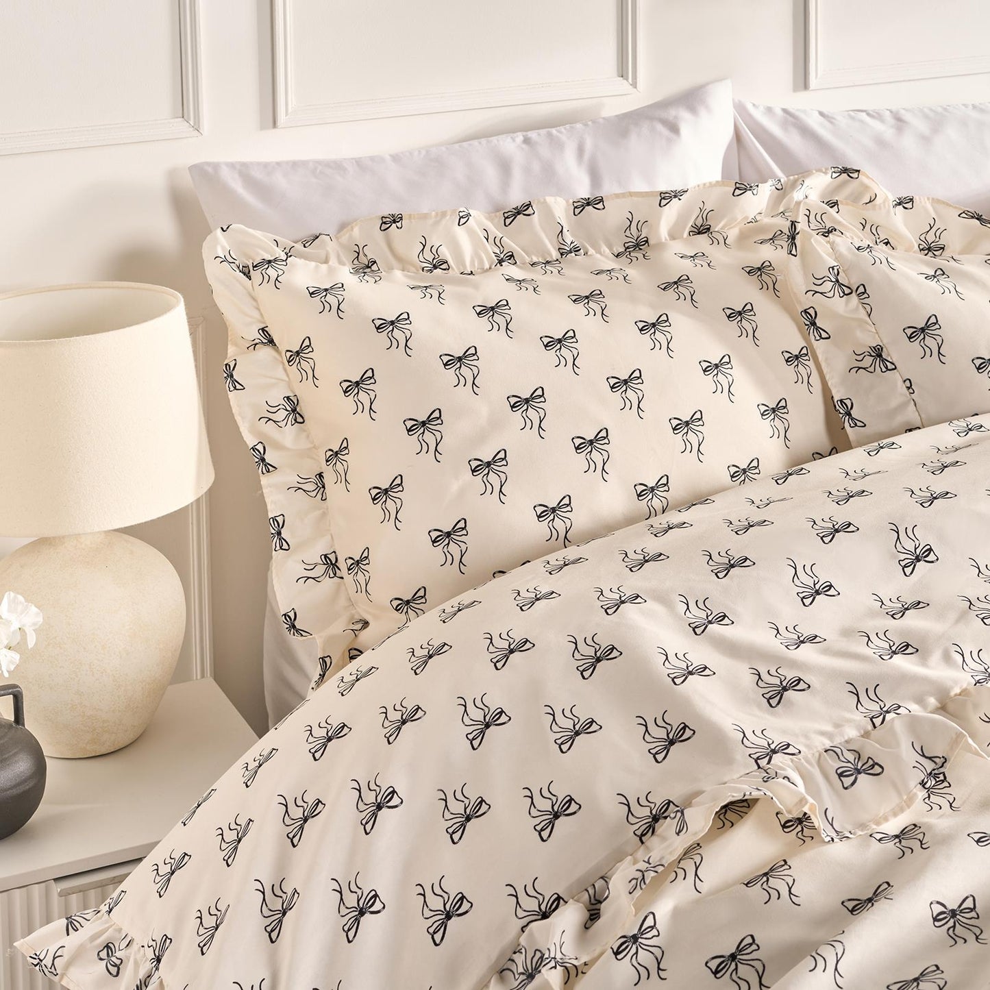 OHS Ditsy Print Bedding Microfibre Duvet Cover Set with Pillowcase Soft
