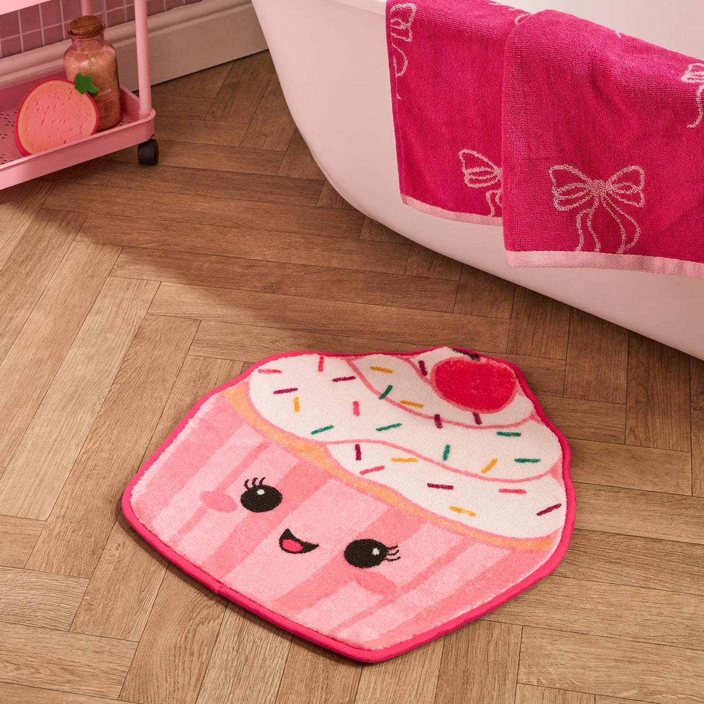 OHS Novelty Bath Mat Soft Velvet Quick Dry Non-Slip Adults Kids Fun Shower Rug