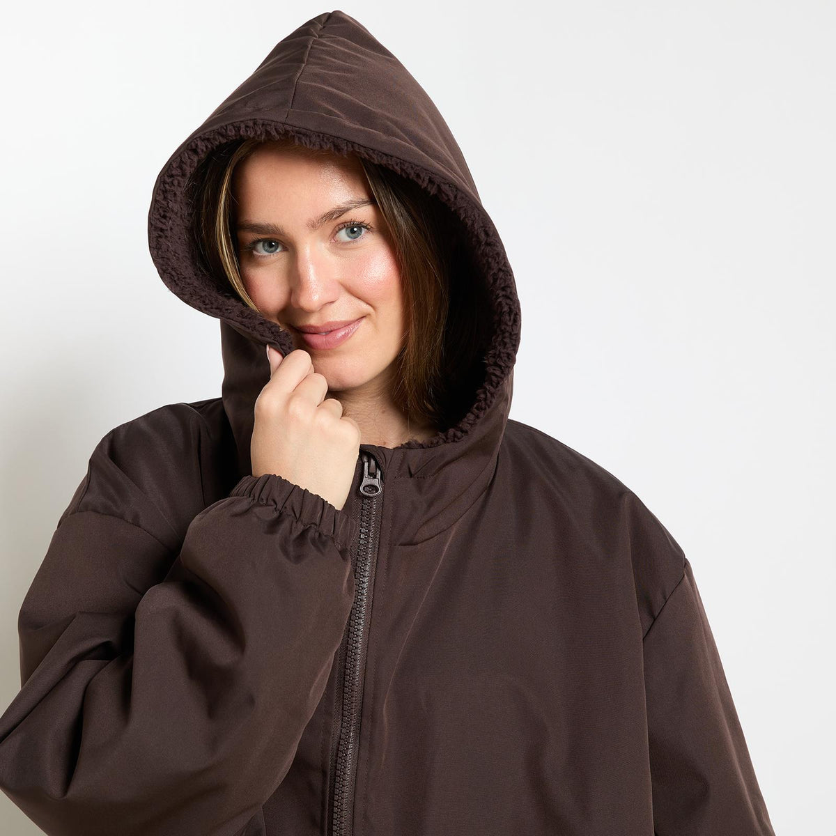 OHS Drying Changing Robe Sherpa Lined Water Resistant Oversize Coat Adults Kids