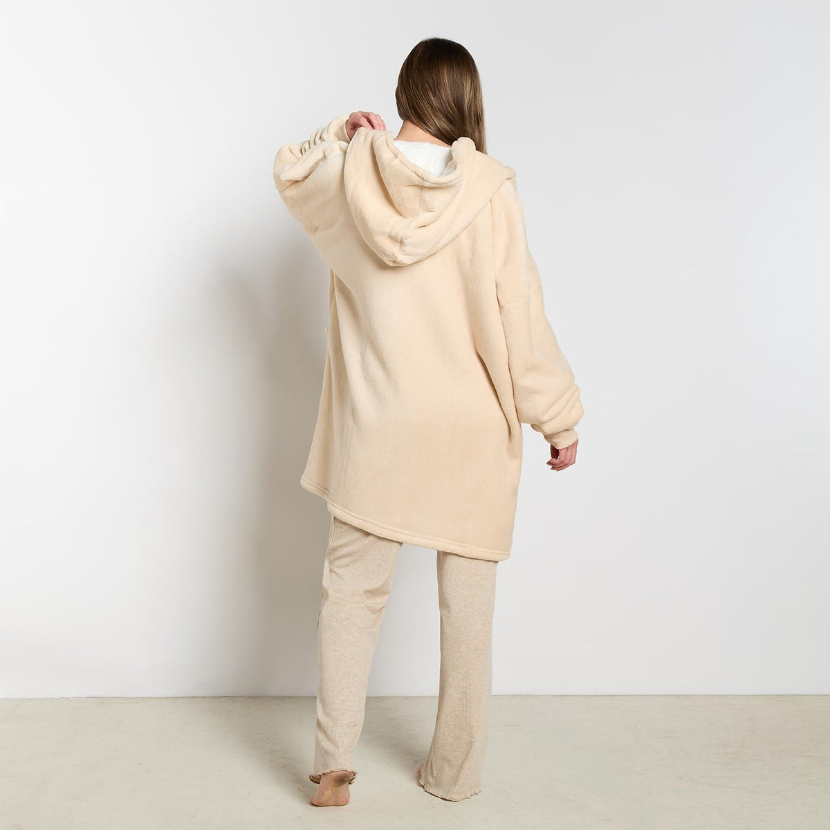 OHS Zip Up Hoodie Blanket Oversized Sherpa Fleece Thermal Sweatshirt Jumper