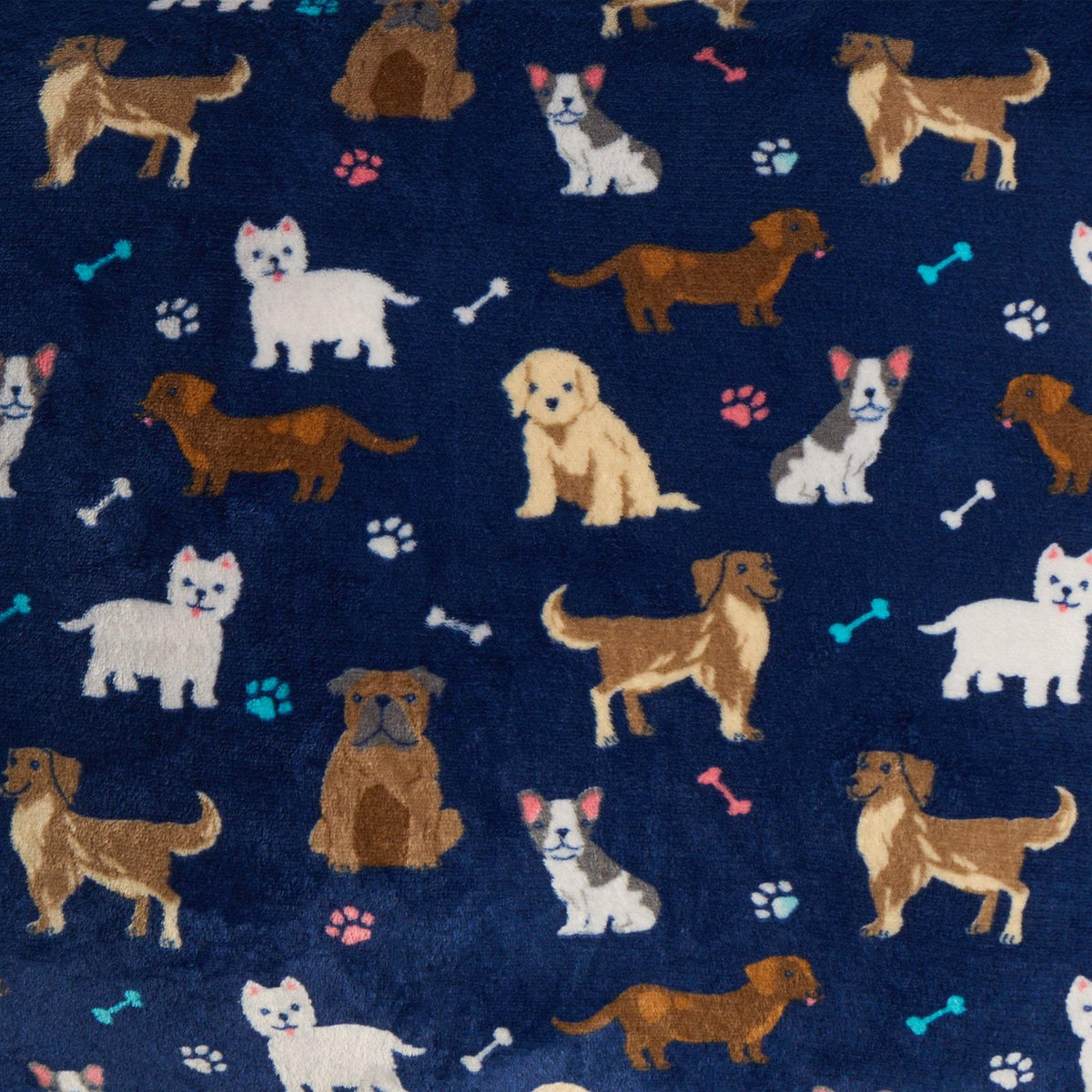 OHS Print Pet Bed Fleece Paw Checks Leopard Stripes Xmas Calming Cushion Dog Cat