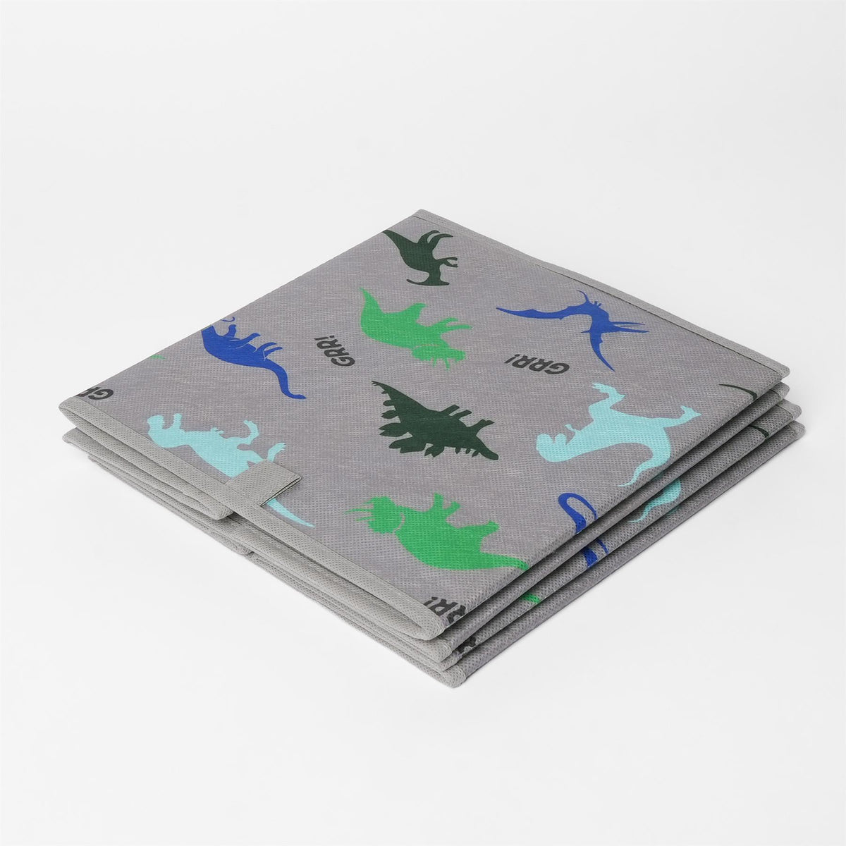 OHS Multi Pack Dinosaur Print Storage Boxes Folding Set Square Easy Space Cube