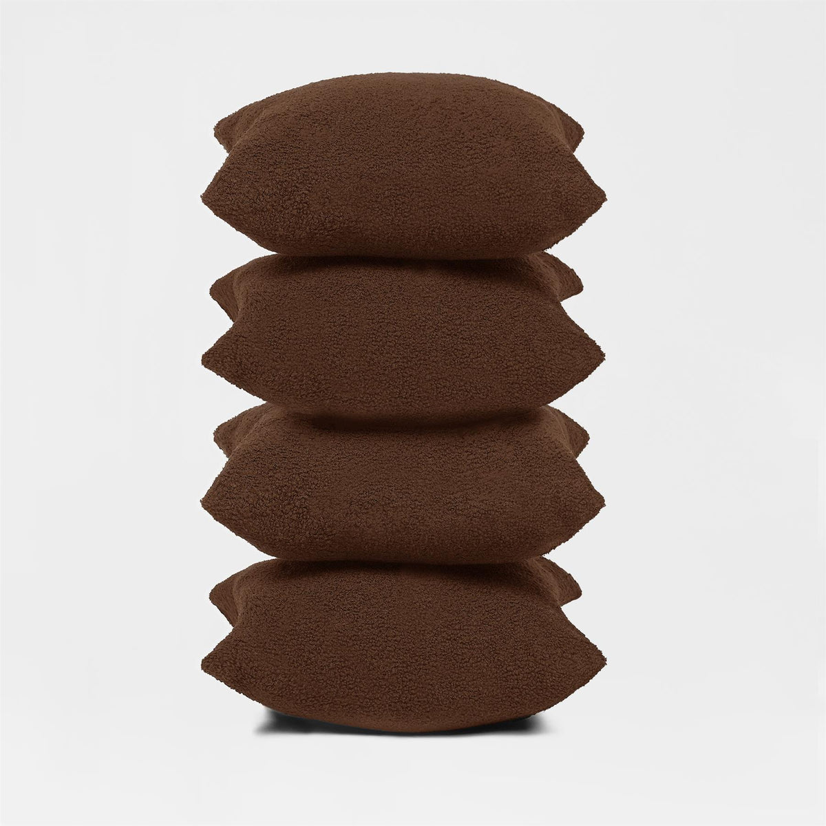 OHS Boucle Cushion Covers  2 Pack Teddy Fleece Square Pillowcases Home Decor