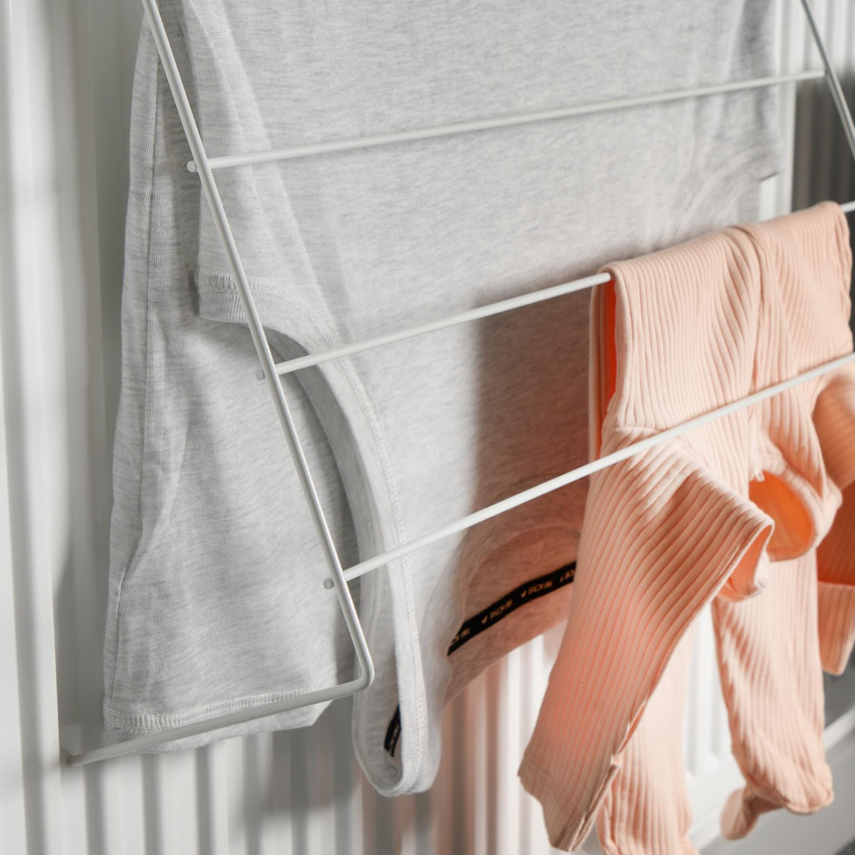 Radiator Drying Rack 2 x Clothing Dryer Organiser Hanger Rail Foldable Storage