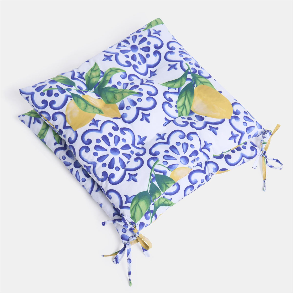 OHS Seat Pads 2 Water Resistant Outdoor Cushions Garden Chair Covers Ties