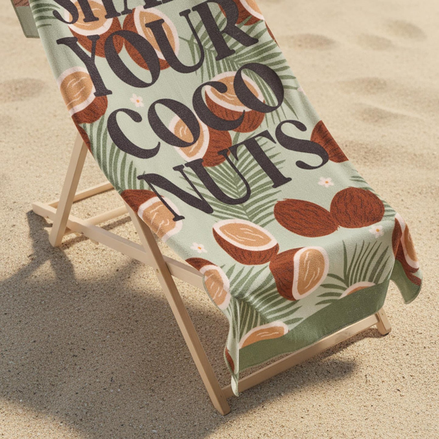 OHS Slogan Beach Towel Printed Quick Dry Summer Travel Microfibre Absorbent Swim
