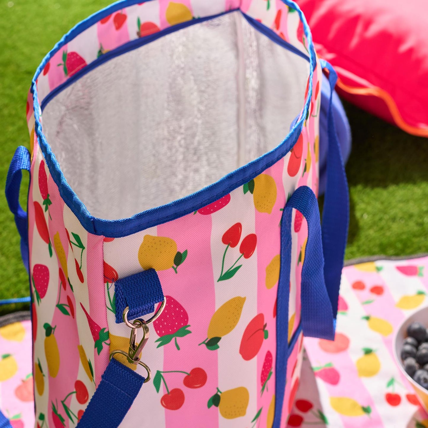 OHS Printed Picnicware Wine Cooler OR Picnic Blanket OR Bag Plates Bowls Glasses