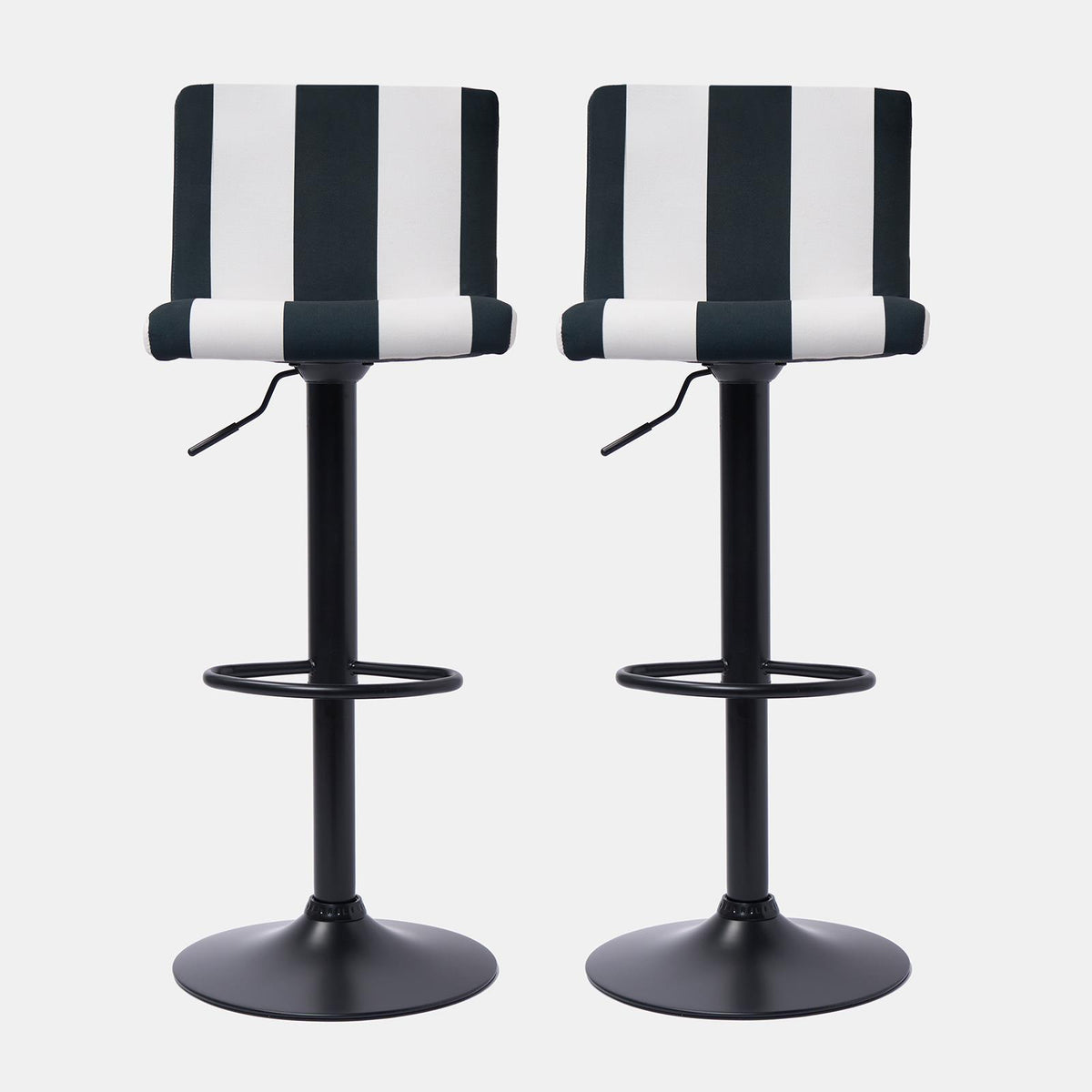 Adjustable Bar Stools x 2 Velvet Swivel Pub Seat Kitchen Breakfast Counter Chair