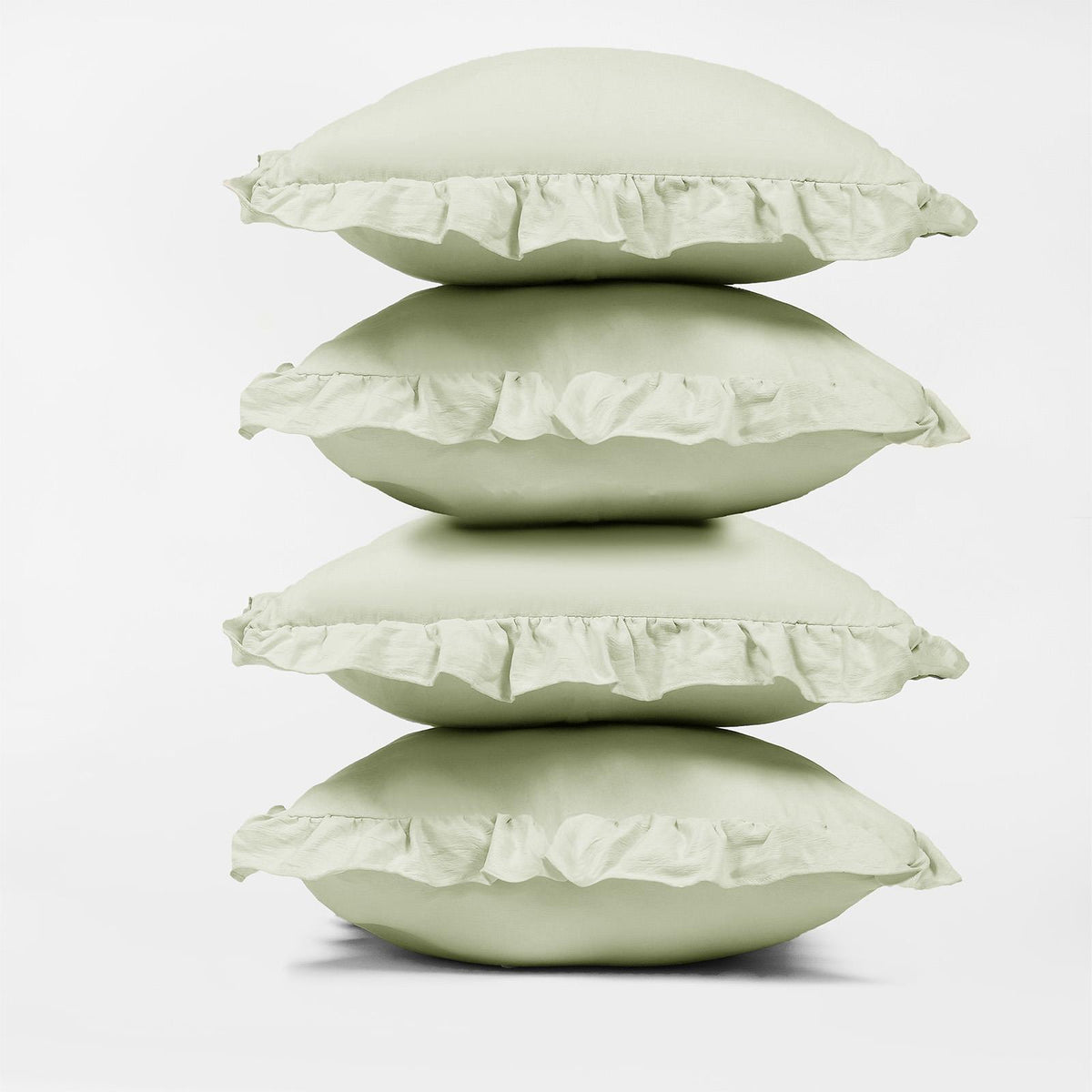 OHS Frill Cushion Covers Faux Linen Soft Square Pillowcases Home Decor Multipack