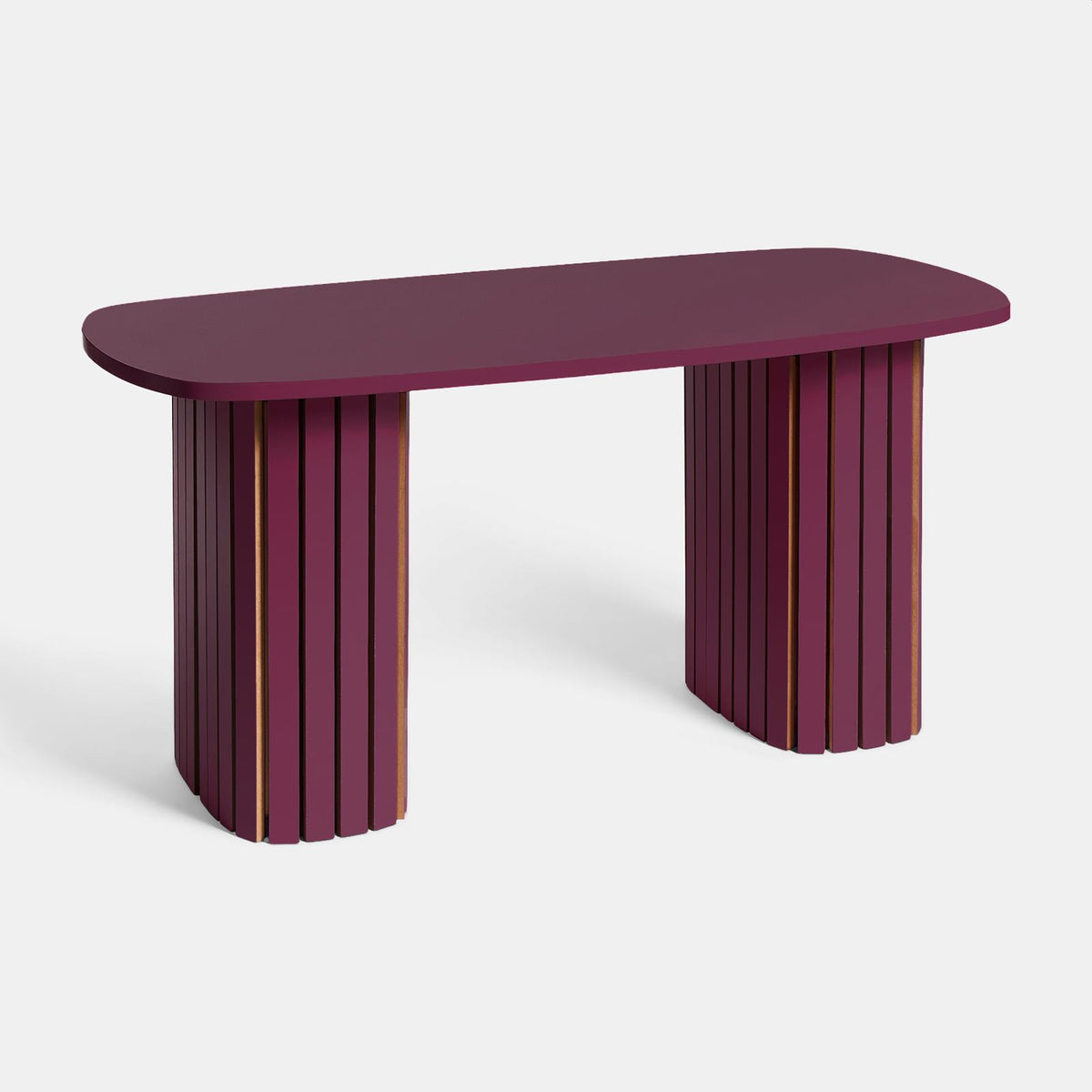 OHS Madison Coffee Table Ribbed Engineered Wood Side End Desk Home Decor