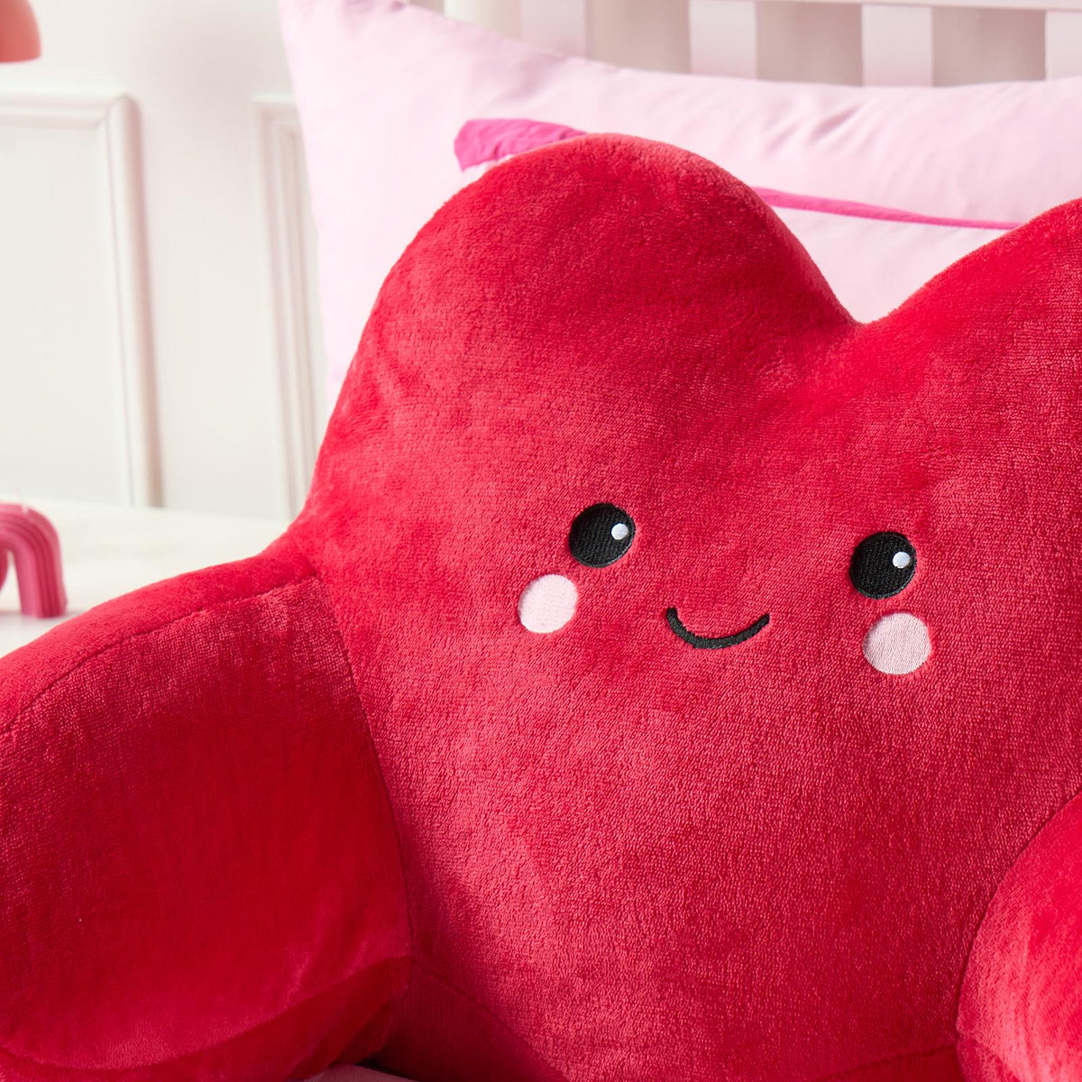 OHS Character Cuddle Cushion Soft Fleece Reading Pillow with Arms Bed Chair