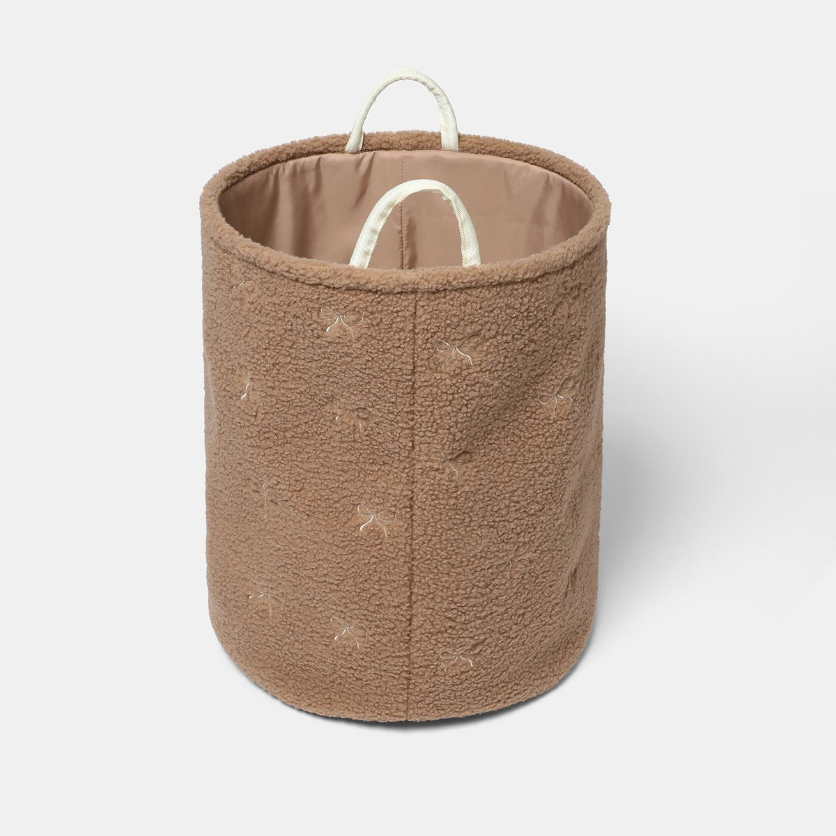 OHS Storage Basket Handles Boucle Fleece Laundry Clothes Organiser