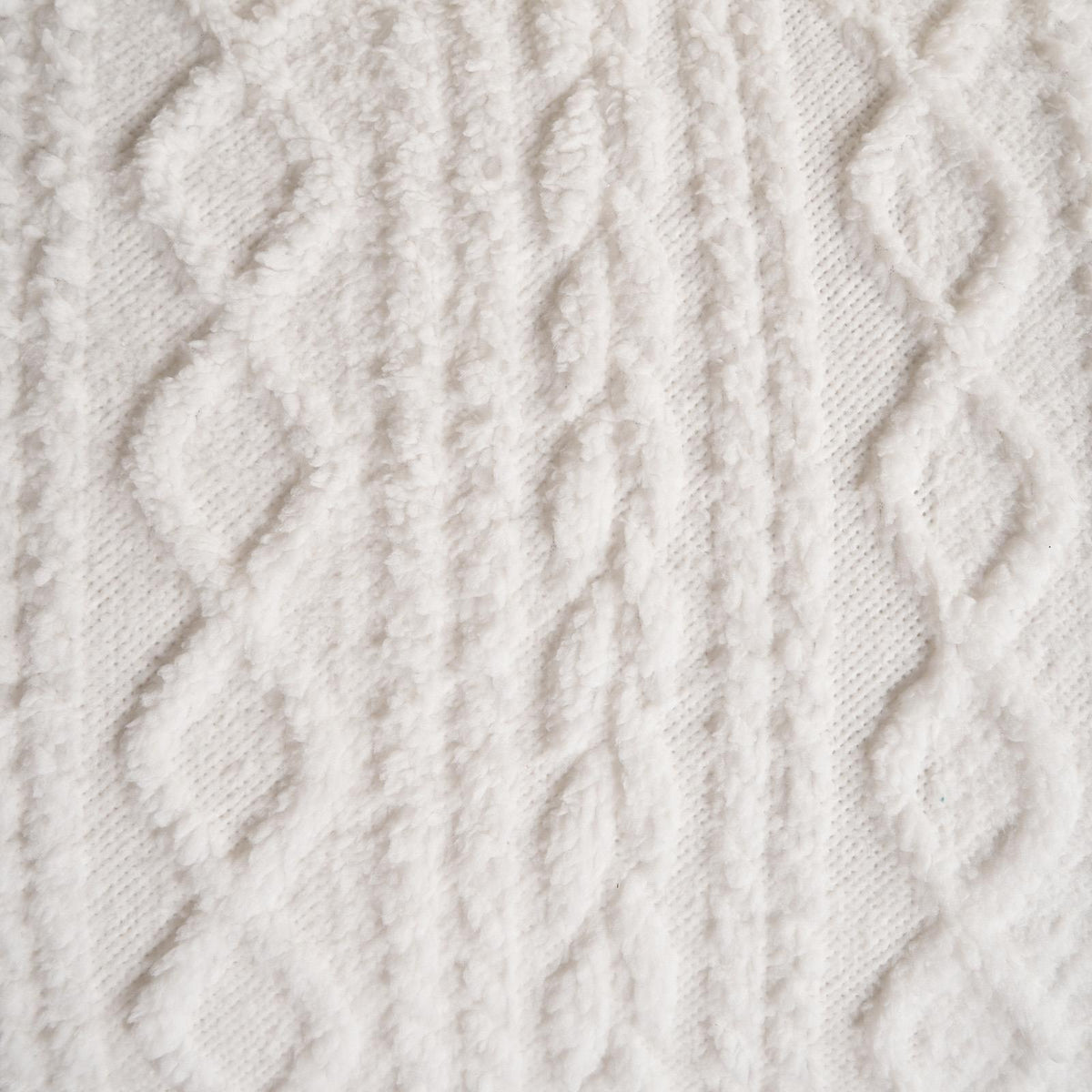 OHS Cable Knit Bedding Set Reversible Fleece Quilt Duvet Cover with Pillowcase