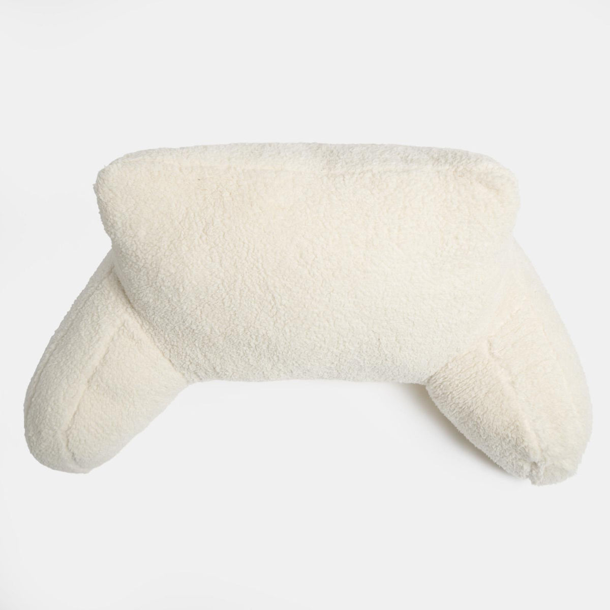 OHS Teddy Fleece Reading Pillow Cuddle Cushion with Arms Lumbar Bed Chair