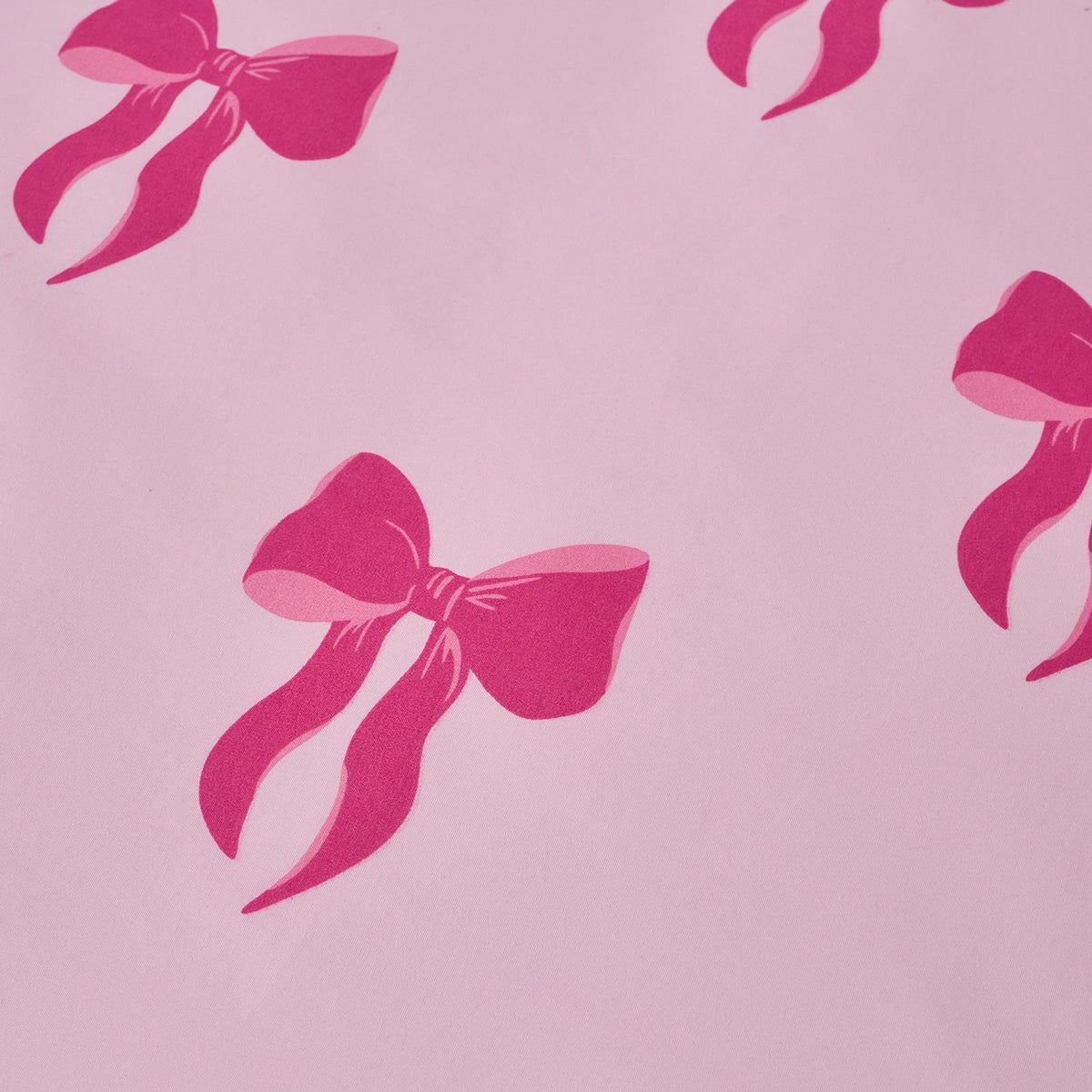 OHS Bow Reversible Duvet Cover Set with Pillowcase Polycotton Microfibre Bedding