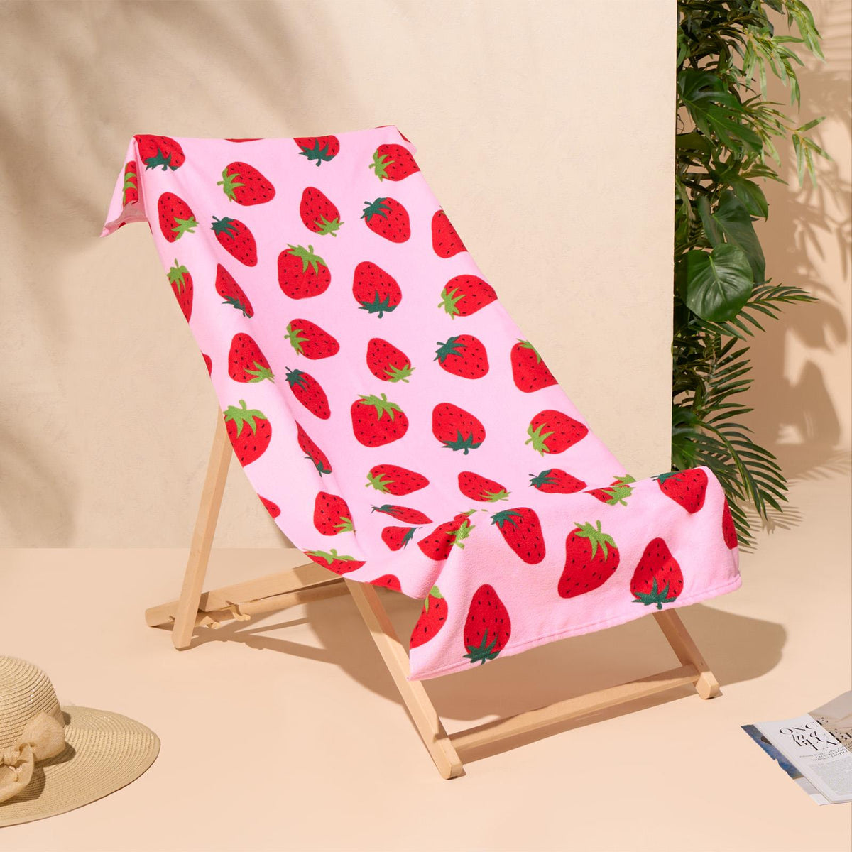 OHS Print Beach Towel Microfibre Quick Dry Bath Holiday Gym Travel Sport