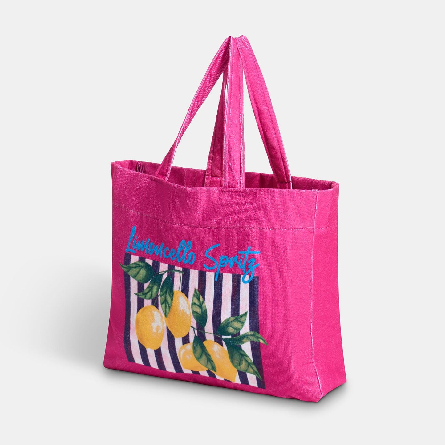 OHS Fun Print Beach Bag with Pouch Towelling Shoulder Tote Bag Holiday Travel