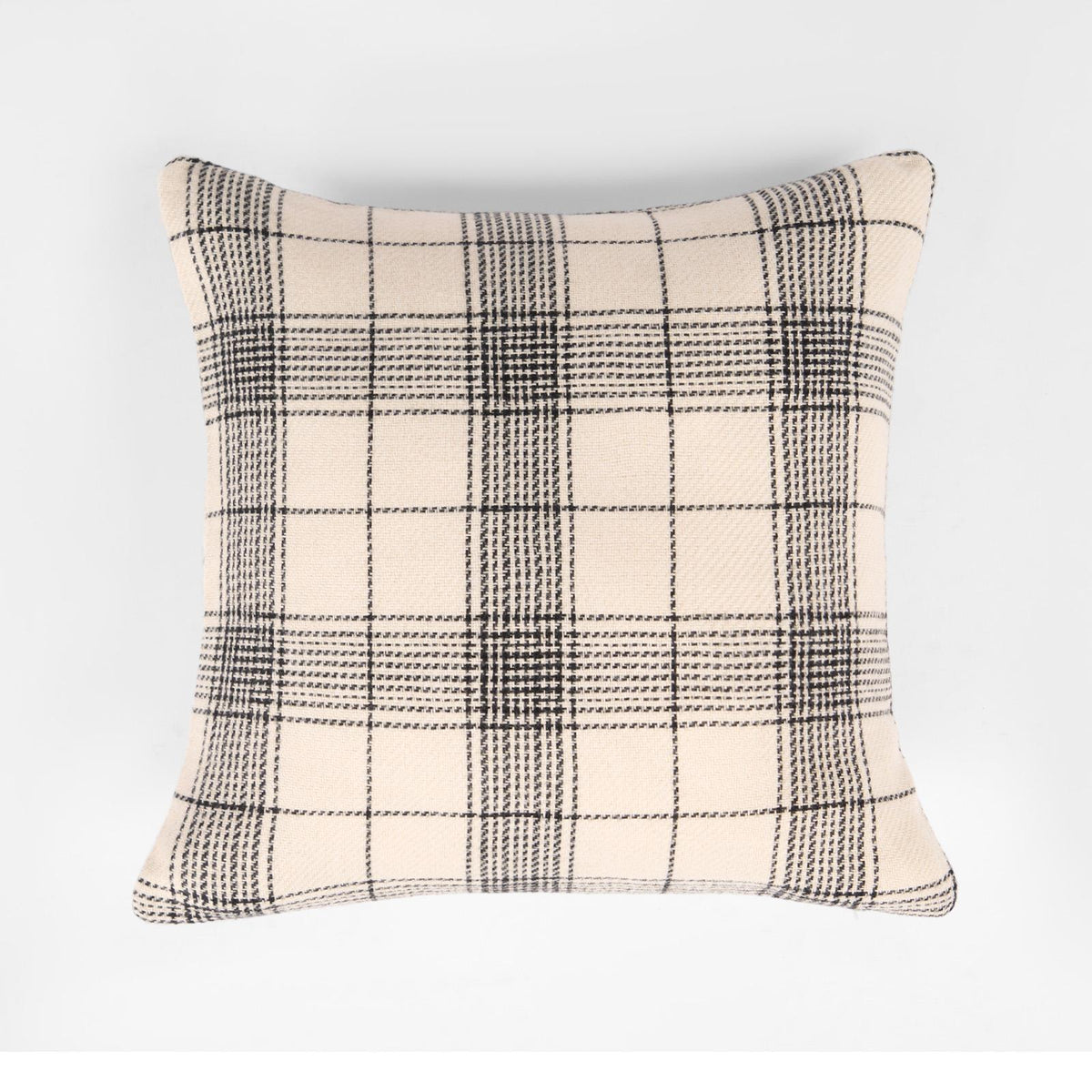 OHS Woven Check Cushion Covers 2 Pack Cases Luxury Home Decor