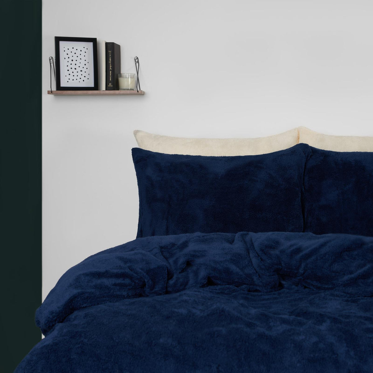 OHS Teddy Fleece Duvet Cover with Pillow Case Thermal Warm Bedding Set