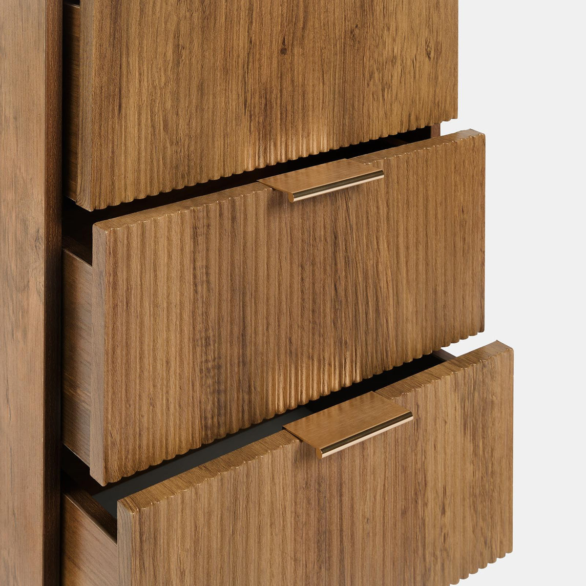 OHS Ribbed Drawer Unit Bedside Table 3/4/5/6 Draw Cabinet Nightstand Sideboard