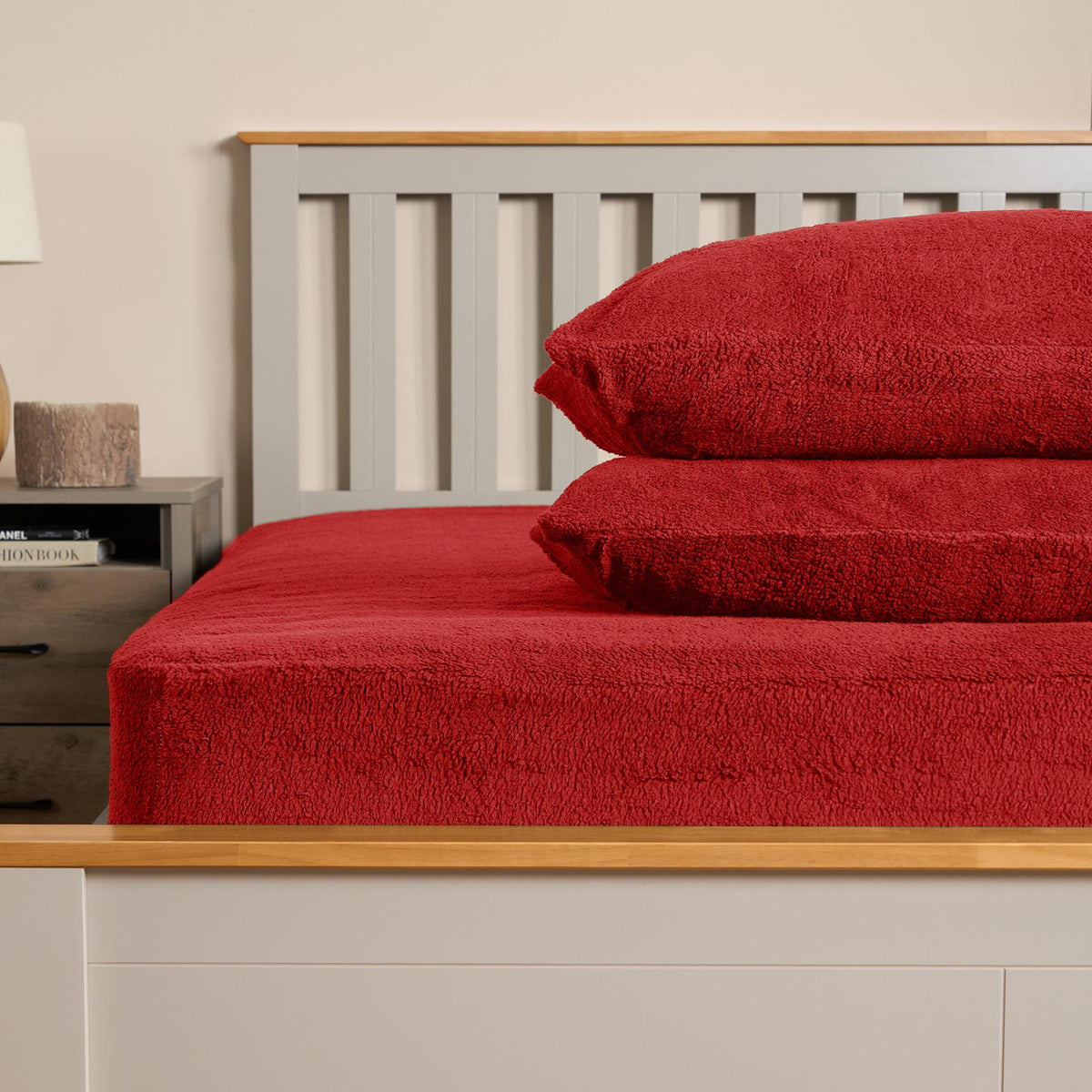 OHS Teddy Fleece Fitted Sheet Thermal Warm Single Double King Bedding NEW