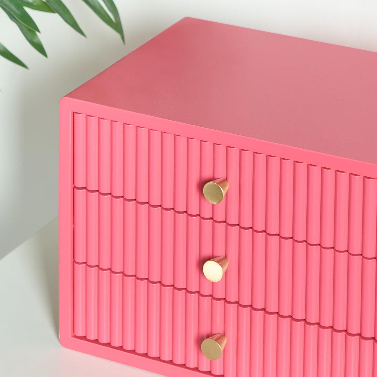 OHS Ribbed Desktop Drawers Organiser Freestanding Tabletop Cabinet Storage Unit