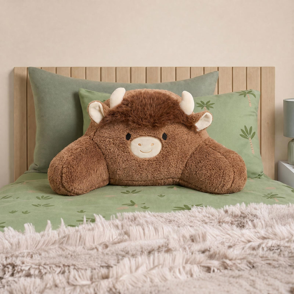 OHS Character Cuddle Cushion Soft Fleece Reading Pillow with Arms Bed Chair