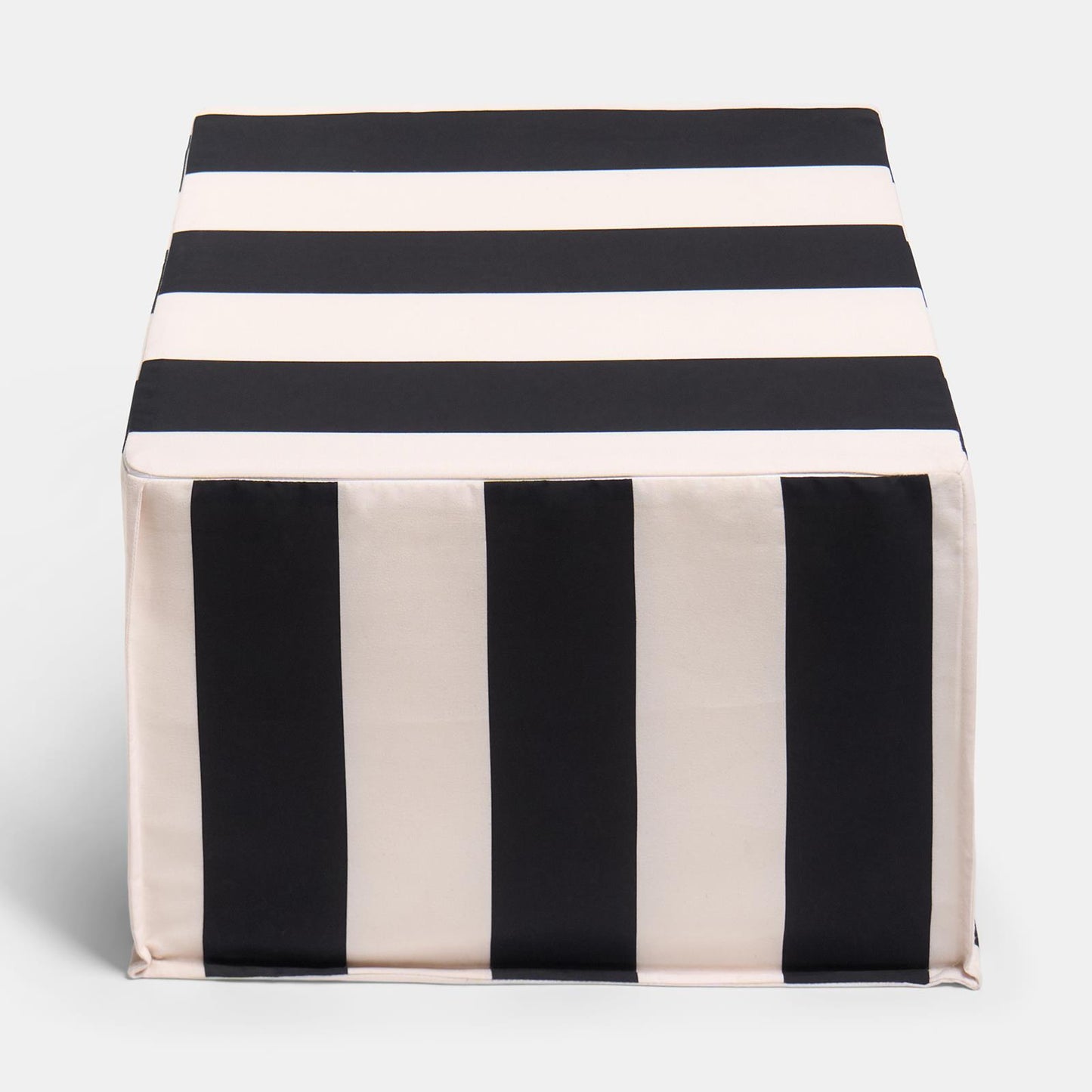 OHS Stripe Garden Pouffe Outdoor Stool Square Footrest Table Side Chair Seat