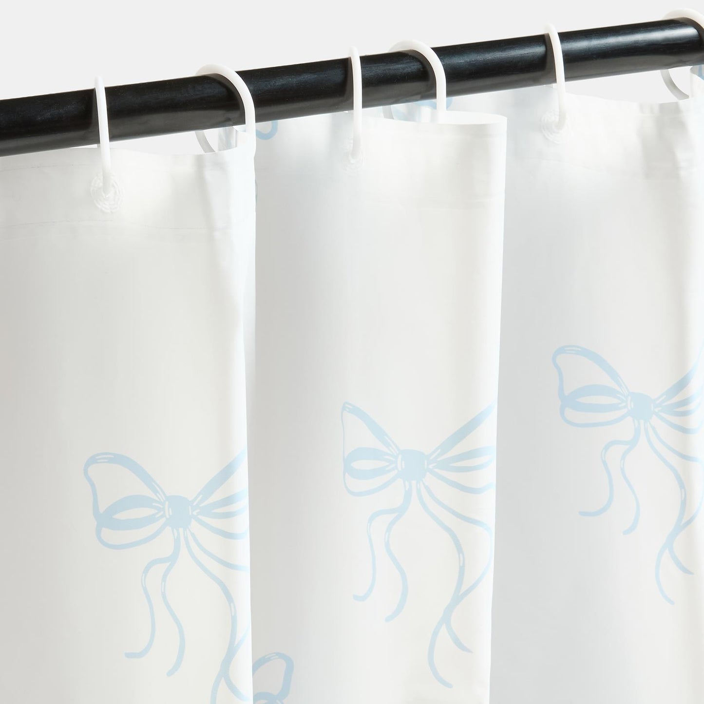OHS Bows Shower Curtain with 12 Hooks Mould Proof Bathtub Curtains